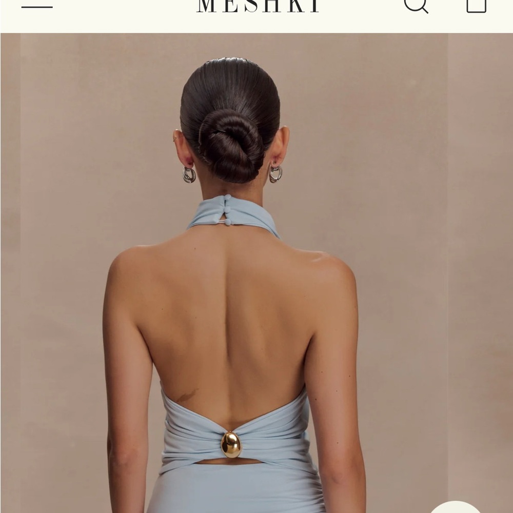 Pale blue Meshki halter top - Picture 5 of 5